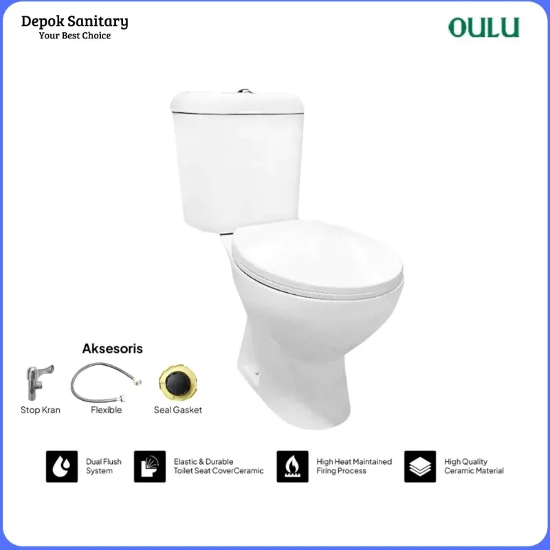 PAKET LENGKAP CLOSET DUDUK OULU / KLOCET DUDUK OULU