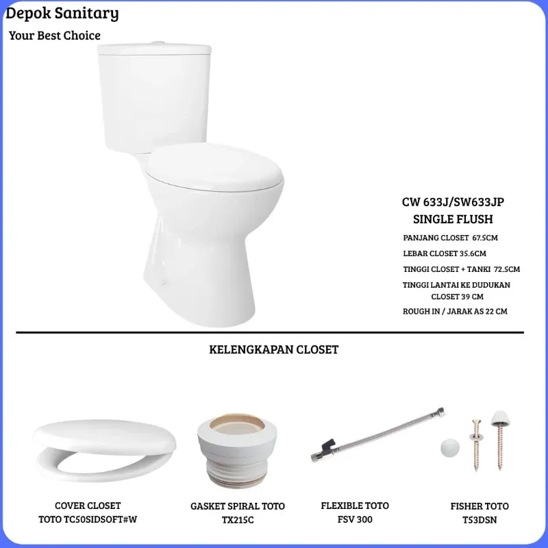 Closet Duduk Toto CW415 AS30